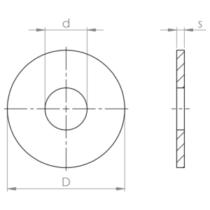 Wide section flat ISO 7093-2 UNI 6593 MT HV 100